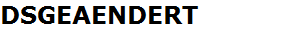 DSGEAENDERT
